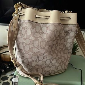 Coach drawstring purse